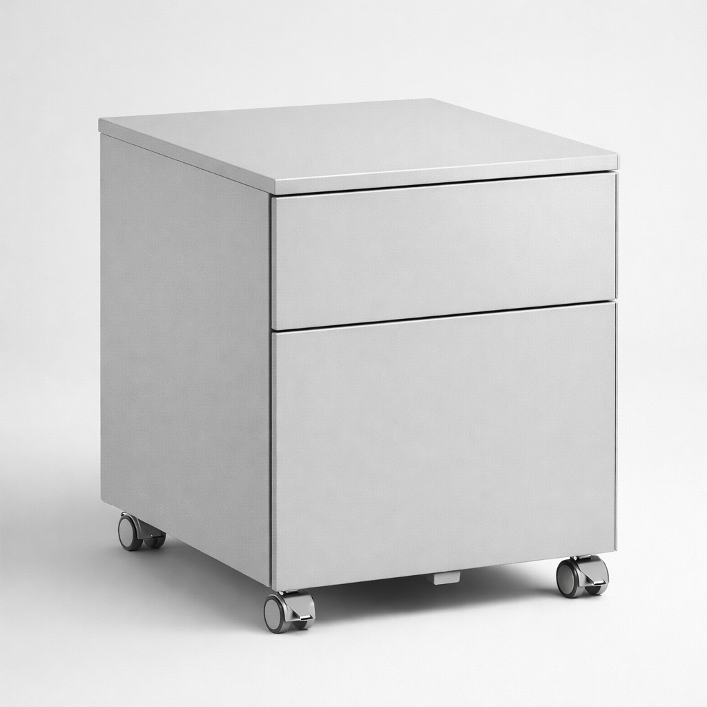 Desk-side pedestals — Mobile und fest desk-side Aufbewahrung units für Büros, secretariats, reception desks und administration workstations where quick access to Dokumente, consumables und personal items matters.