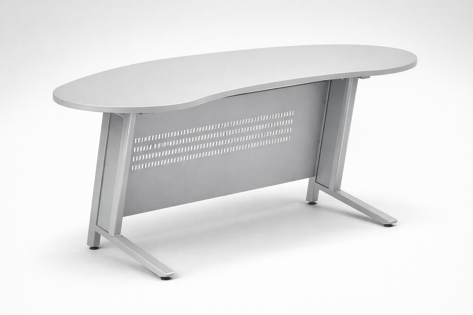 BIM metal desks — A line of metal BIM desks für administration, technical back-of-house rooms, reception areas und operational stations where a stable worktop und integrated Aufbewahrung should stay in one coherent unit.