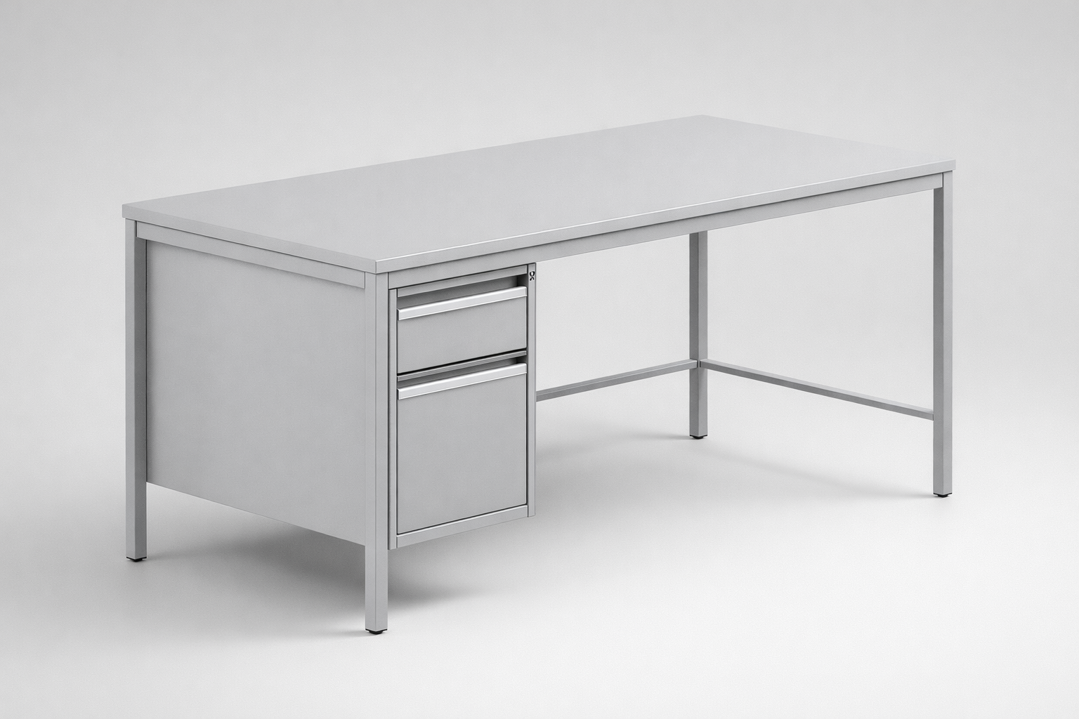 Metal desk Bim 022 st - combining the main worktop mit enclosed Aufbewahrung