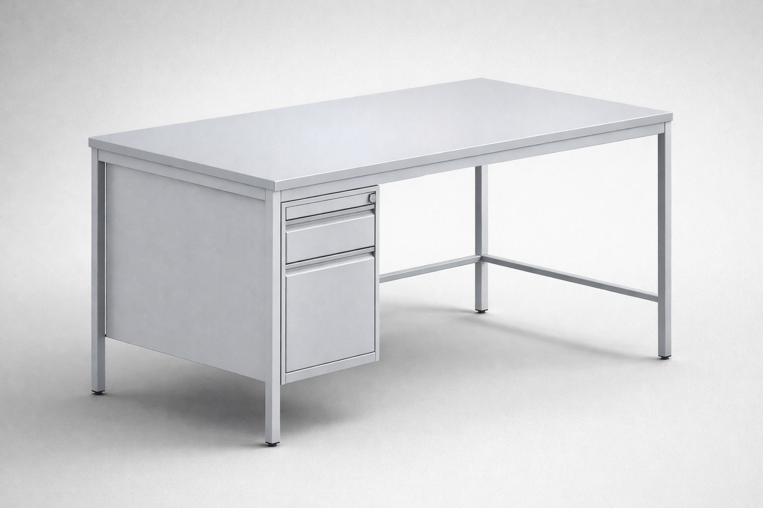Metal desk Bim 032 st - combining the main worktop mit enclosed Aufbewahrung