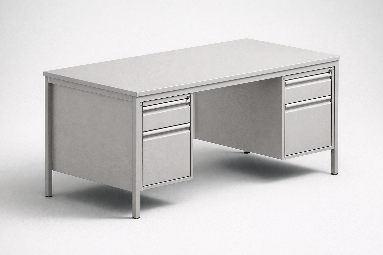 Metal desk Bim 052 st - combining the main worktop mit enclosed Aufbewahrung