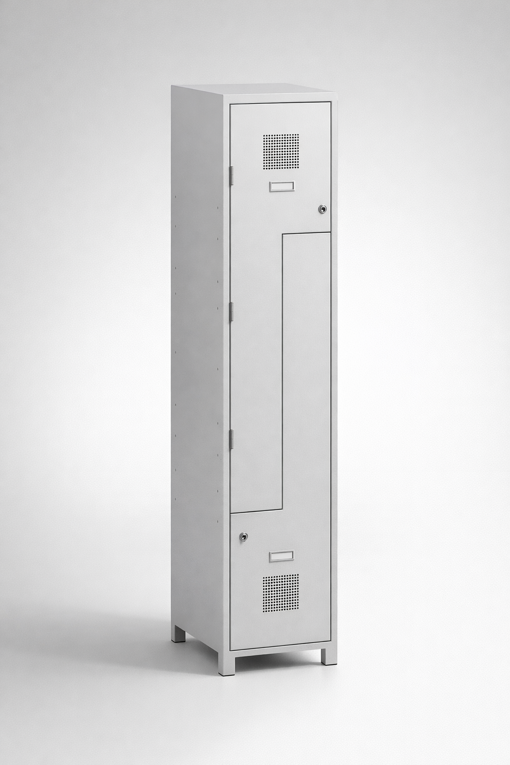 L-förmiger Mitarbeiterspind Sul 41 W lx - die effiziente Nutzung der Umkleidefläche bei voller