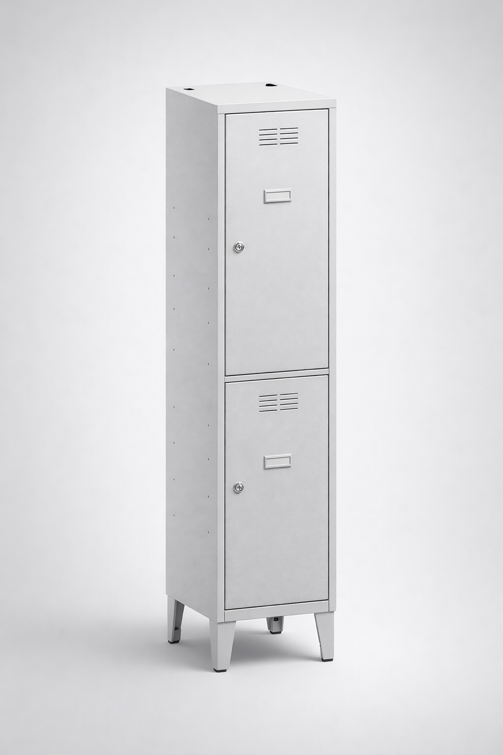 Schließfachschrank SUS 412 W st – auf Füßen - die klare Aufteilung persönlicher Fächer in gemeinsam