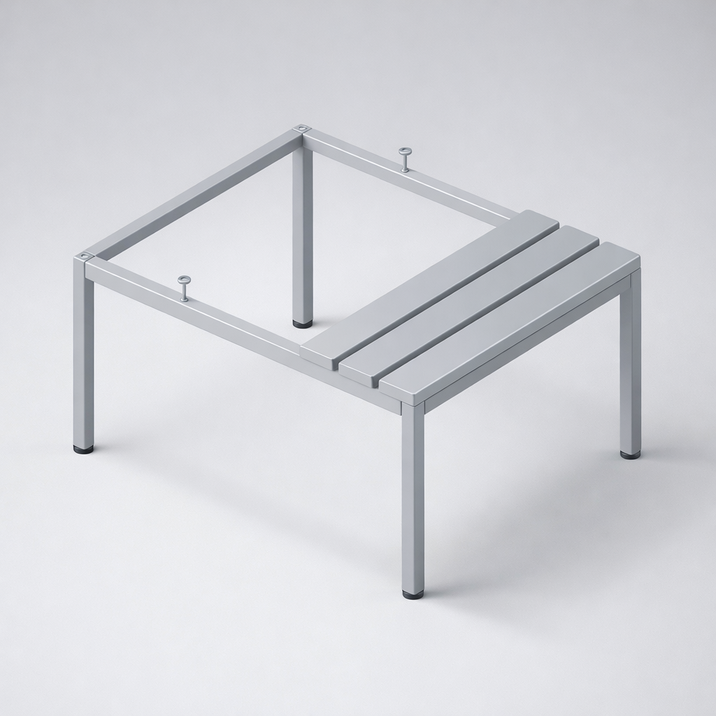 Untergestell für WSU- und MSU-Schränke P 311 W – Podstawy z siedziskiem z listew drewnianych - die Erweiterung kompatibler Schrankreihen