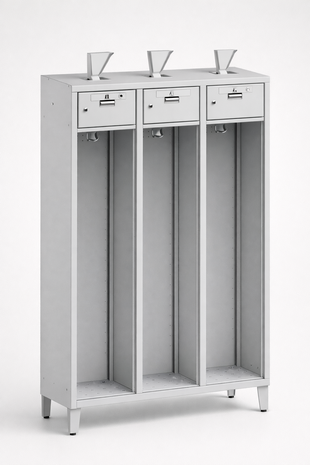 Mitarbeiterspind MSS 431 na nogach - geordnete persönliche Aufbewahrung und einen