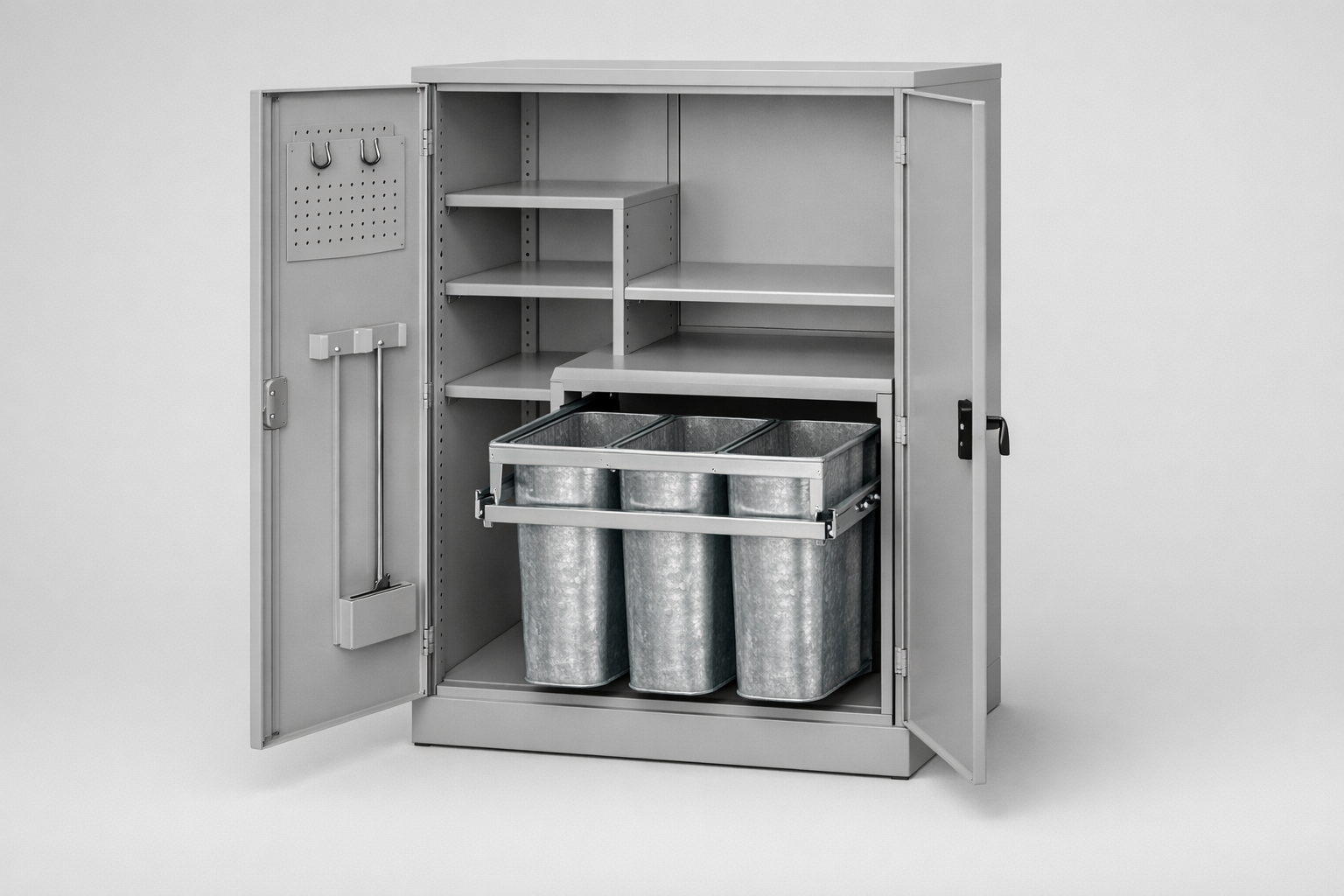 Wirtschaftsschrank MPO 03rrk - die geordnete Aufbewahrung von Reinigungsmitteln und