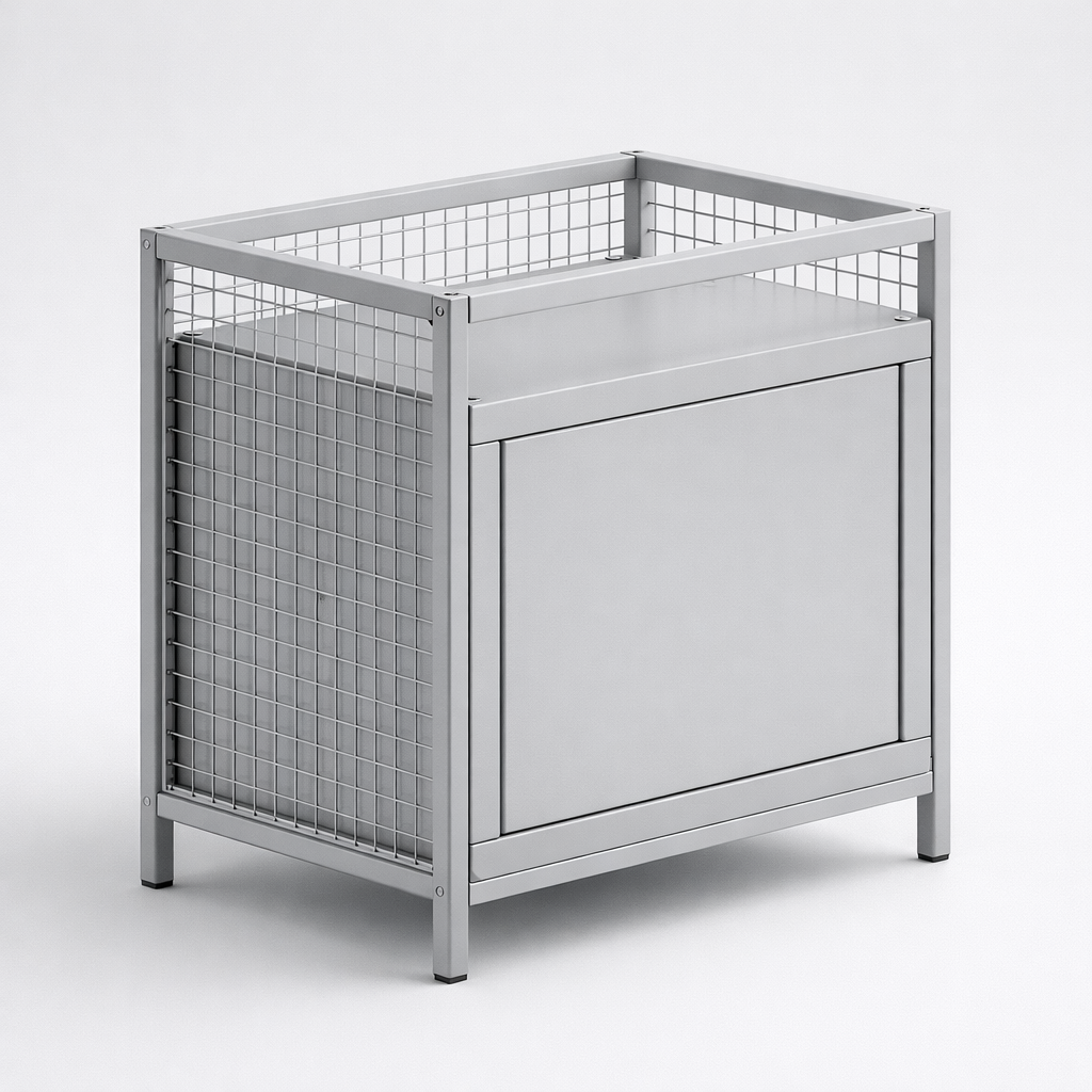 LOV furniture set — A family of LOV furniture sets für residential interiors, staff apartments und shared-use spaces where steel durability, visible structure und a balance between open und closed Aufbewahrung matter.