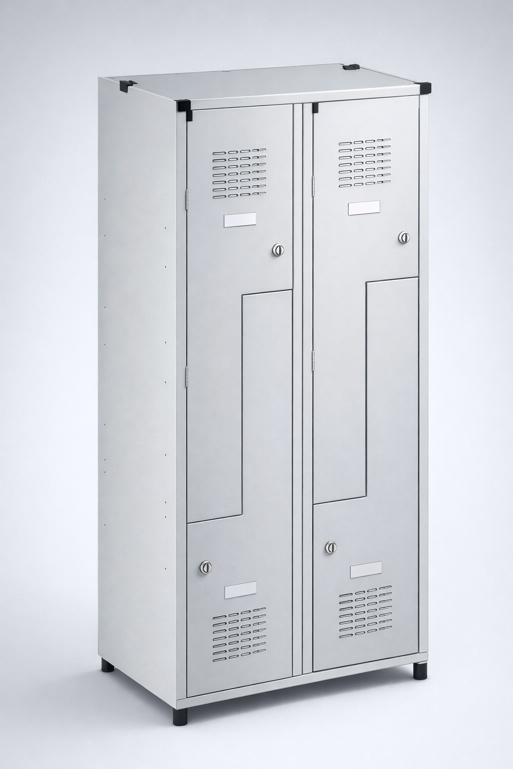 L-förmiger Mitarbeiterspind Sul 32 W st - die effiziente Nutzung der Umkleidefläche bei voller